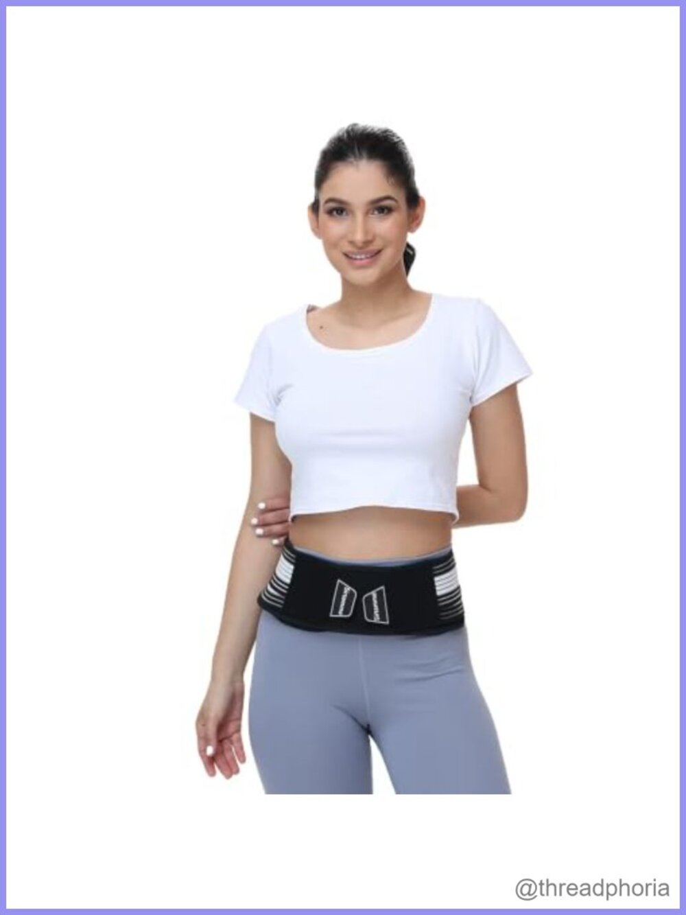 Compression Waist Belt Adjustable Core Support for Yoga Weightlifting